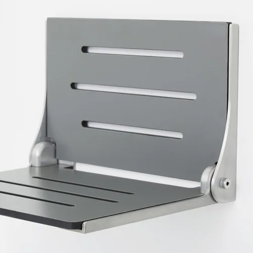 Miniatura 3 de Seachrome SHAF-185155-PGS-S-SL - Ducha, asiento gris con marco plateado