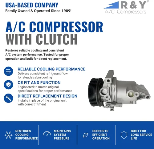Miniatura 2 de RYC - Compresor de aire acondicionado automotriz y embrague de A/C AD-1735