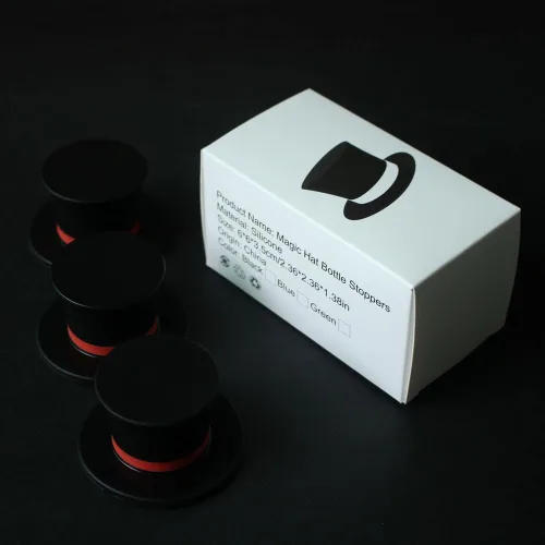 Miniatura 8 de MosaiRudo Tapones de vino de silicona, tapas de botellas reutilizables en forma de sombrero, tapón de botella de vino champán, para herramientas