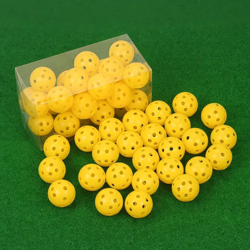 Miniatura 11 de Pelotas de golf de plástico para práctica de vuelo limitado, pelota de entrenamiento de golf hueca para práctica de swing, pelotas de golf