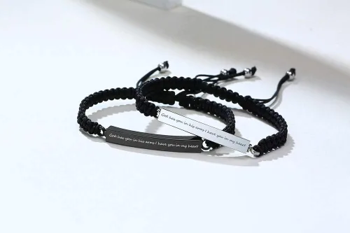 Miniatura 47 de Pulsera de urna personalizada para cenizas, recuerdos de joyería de cremación para mujeres y hombres, pulsera ajustable de cuerda tejida hecha a