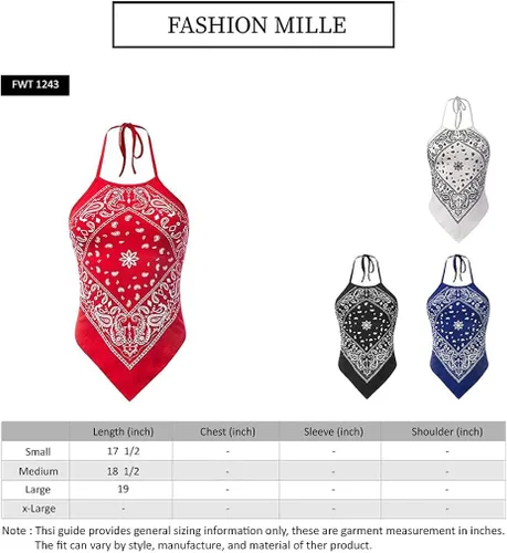 Miniatura 4 de FashionMille - Pañuelo con cuello halter para mujer, sexy, casual, con lazo, en la espalda, hecho en Estados Unidos