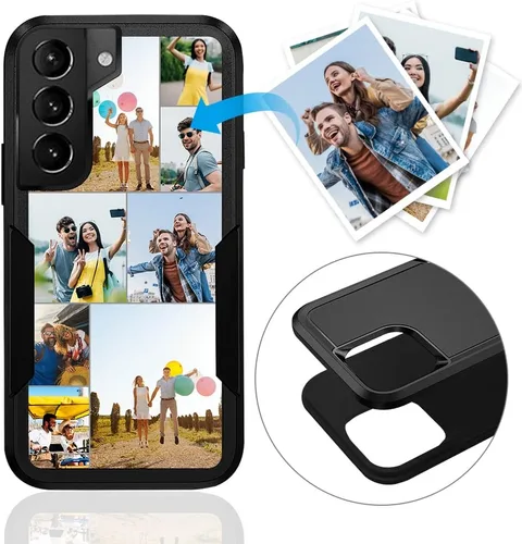 Miniatura 124 de Funda protectora personalizada para Samsung Galaxy S22 Ultra 5G (versión 2022), funda protectora de doble capa resistente con múltiples fotos, a