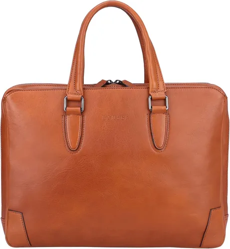 Banuce Maletín de cuero italiano de grano completo para hombres 14 pulgadas bolsas de viaje Bolsas de negocios bolsa de viaje bolsa de accesorios