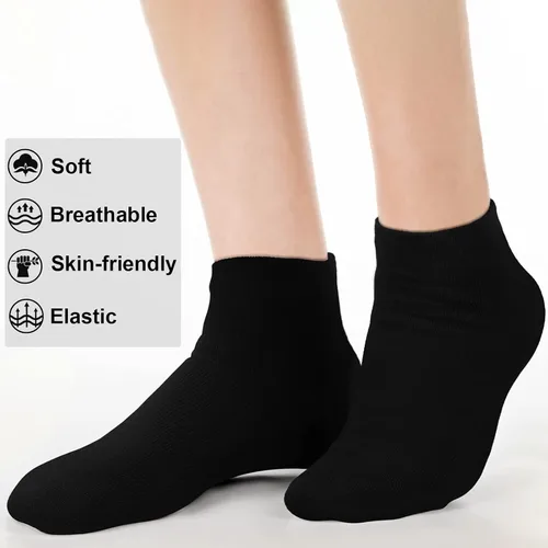 Miniatura 4 de Cooraby 15 pares de calcetines de corte bajo para niños y adolescentes calcetines de tobillo para niños grandes o niñas