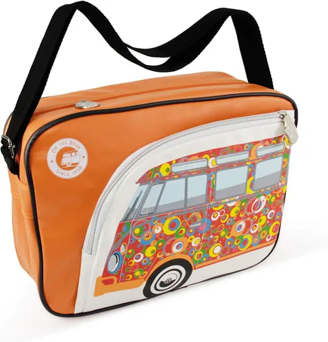 Miniatura 22 de BRISA VW Collection - Bolso bandolera de viaje Volkswagen con motivo de autocaravana VW T1 (parte delantera de autobús/rojo)