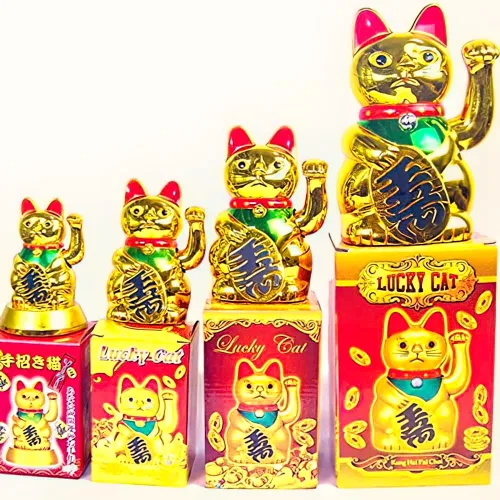 Miniatura 3 de Gato de la suerte chino que agita los gatos de oro brazo de la fortuna pequeño que agita la suerte Feng Shui Gato de oro que agita el gato