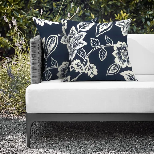 Miniatura 901 de Juego de 2 almohadas para exteriores de 16 x 16 pulgadas, repelentes al agua con interiores, para muebles de patio, hogar, jardín, geometría bohemia