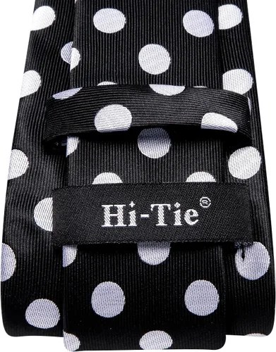 Miniatura 144 de Hi-Tie Corbatas de seda para hombre, diseño de cachemira a rayas, con bolsillo, gemelos cuadrados, conjunto formal de negocios