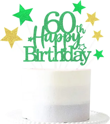 Miniatura 34 de Decoración brillante para tarta de primer cumpleaños feliz con estrella, adornos personalizados para tarta de 1 cumpleaños, decoraciones de fiesta