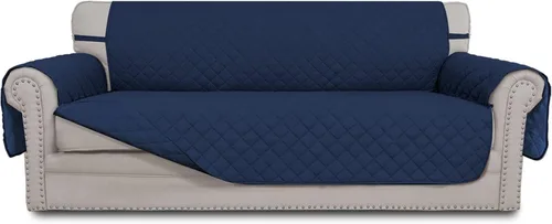 Miniatura 66 de Easy-Going - Funda para sofá, futón y sillón sin reposabrazos, reversible, resistente al agua, para mascotas y niños (azul oscuro/azul claro)