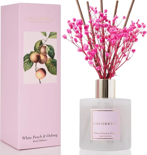 Miniatura 45 de Cocorrína Juego de difusor de varillas - Difusor perfumado de rosa satinada con varillas para el hogar, difusor de varillas para decoración