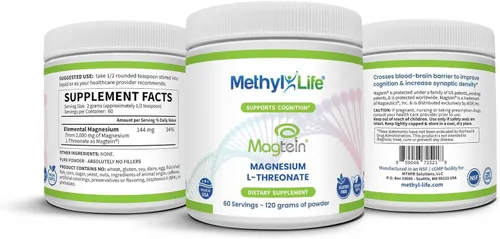 Miniatura 4 de Methyl-Life MAGTEIN® L-THREONATE Brain Magnesio Polvo – 4.23 oz – 60 porciones