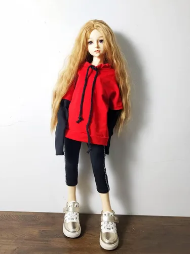 Miniatura 4 de Ropa de muñeca de 11.8 in/17.7 in y 23.6 in, pantalones negros para 1/3 1/4 1/6 BJD Accesorios SD DIY Juguetes de moda (1/3)