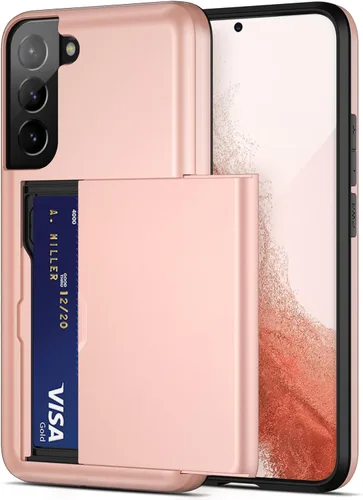 Miniatura 10 de Jiunai Funda para Samsung S22 con tarjetero para 2 tarjetas de identificación de licencia, acceso de crédito, tarjetero deslizante, cubierta