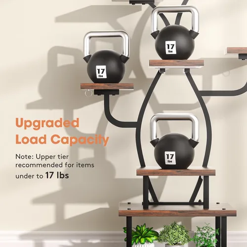 Miniatura 5 de Tovve Soporte para plantas de interior con luz de crecimiento, estante pequeño de 8 niveles de 48 pulgadas, soporte de esquina para plantas