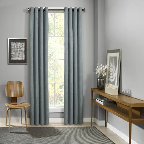 ECLIPSE Cortinas opacas para dormitorio, 52 x 95 pulgadas, aislamiento térmico, panel individual con ojales, tratamiento de ventana, sala de estar,