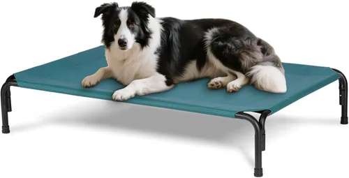 Miniatura 17 de Cama Elevada para Perros para Exteriores, Catre Elevado XL para Perros con Malla Lavable, Cuna Refrescante para Mascotas a Prueba de Mordidas