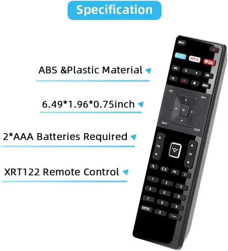 Miniatura 7 de Reemplazo de control remoto UNOCAR para Vizio Smart TV Remote XRT-122 y Vizio Smart TV 4K UHD HDR HDTV SmartCast Internet D E Series LED LCD 24 28