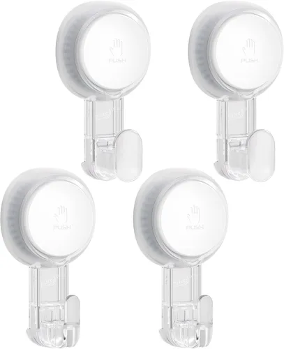 Miniatura 20 de TAILI Soporte para maquinilla de afeitar con ventosa para ducha, paquete de 2, toalla, lufa, soporte para afeitadora para pared de baño, potentes
