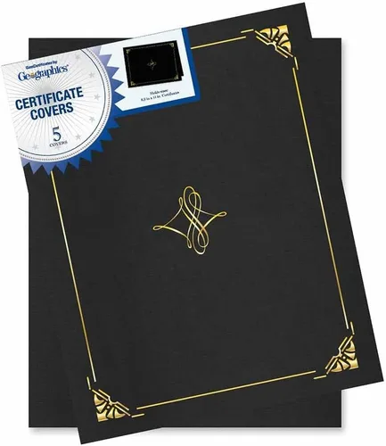 Miniatura 3 de GEO47840 - Soporte para certificado de borde dorado Geographics