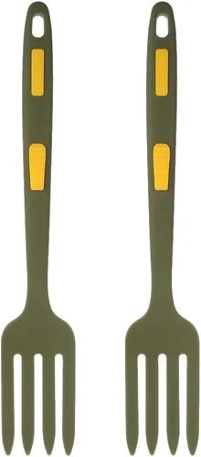 Hemoton Paquete de 2 tenedores de silicona para pasta, utensilios de cocina resistentes al calor para espaguetis, fideos y frutas, herramientas de