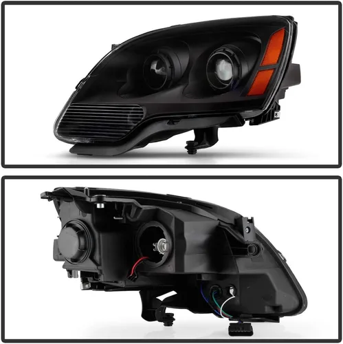 Miniatura 2 de ACANII - Para GMC Acadia 2007-2012 carcasa negra, proyector de faros delanteros, conjunto de pares de repuesto izquierdo+derecho