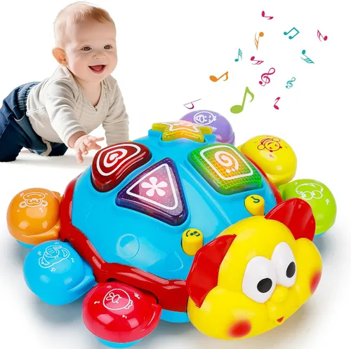 Juguetes para gatear para bebés de 6 a 12 meses, juguete musical iluminado para bebés de 0 a 6 7 8 9 10 meses de edad, para niños pequeños en