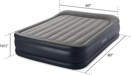Miniatura 2 de Intex 64131ED Dura-Beam Plus Deluxe Almohada: Fiber-Tech - Tamaño individual - Bomba eléctrica incorporada - Altura de la cama de 16.5 pulgadas