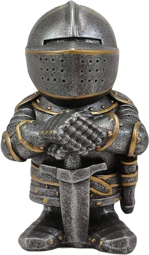 Decoraciones de gnomos de jardín, figuras de estatua de caballero medieval, templario, cruzado, armadura de guardia, patio, césped, decoración Tipo G