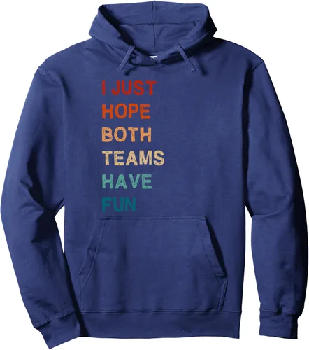 Miniatura 6 de I Just Hope Both Teams Have Fun for Men Women Kids Sudadera con capucha, Negro