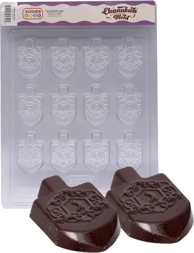 Moldes de chocolate Hanukkah - Moldes de plástico en forma de Dreidel para chocolate - Molde de Janucá Dreidel - The Kosher Cook