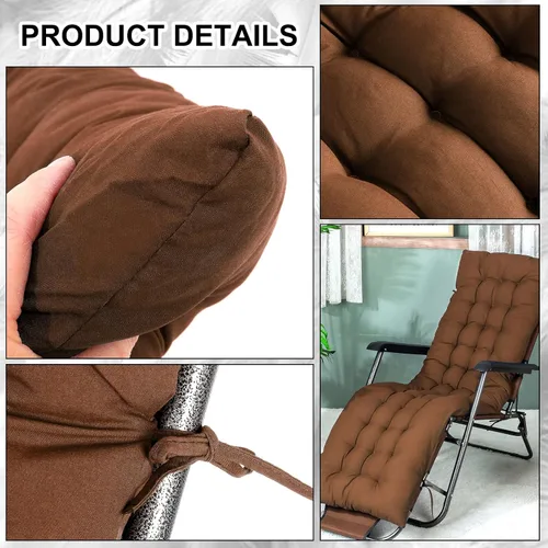 Miniatura 3 de Bucherry Cojines para Tumbona de 67 x 19 Pulgadas Cojines Suaves para Silla de Descanso Cojín para Silla de Gravedad Cojín para Sofá Almohadilla