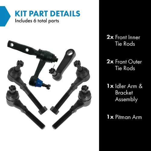 Miniatura 2 de TRQ Kit de dirección compatible con Ford 1997-2004 Lincoln 1998-2002