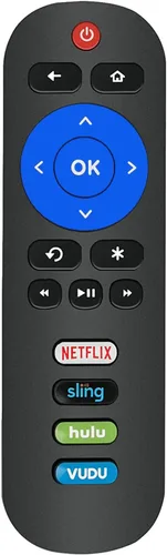 Control remoto compatible con todos los controles remotos ONN Roku TV con Netflix, Sling, VUDU y Hulu