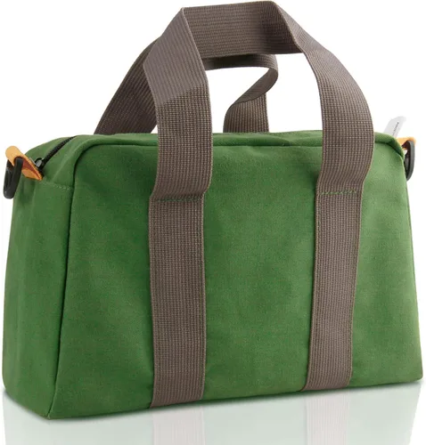 Miniatura 13 de Bolsa de herramientas pequeña de 12 pulgadas, bolsa de almacenamiento de herramientas de lona, gran capacidad, multiusos, con cremallera, bolsa Verde