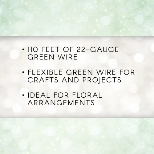 Miniatura 3 de Darice Alambre floral de paleta verde de calibre 22 – Alambre verde fuerte y flexible para manualidades, arreglos florales y proyectos caseros