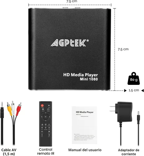 Miniatura 9 de AGPtek Reproductor multimedia HDMI.), HA0053B