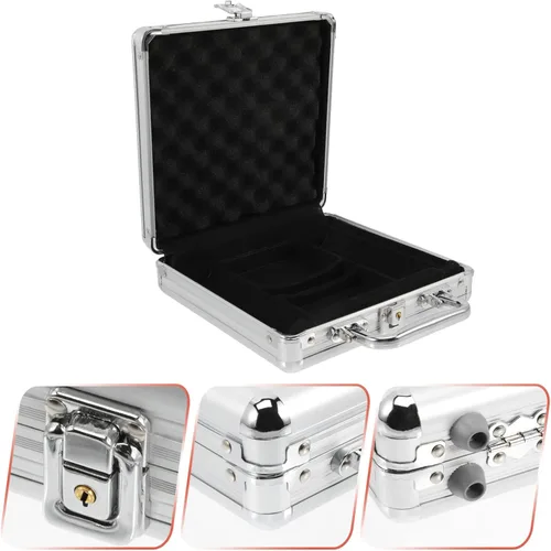 Miniatura 8 de Yardwe Club Poker Chip Holder Poker Chip Case Vacío Aluminio 300 Poker Chip Carrier Gran Capacidad Tarjetas de Poker Titular de Almacenamiento Caso
