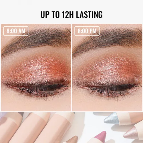 Miniatura 5 de Oulac Twist-Up Sombra de Ojos Brillante en Barra – Maquillaje de Ojos Vegano y Libre de Crueldad con Textura Cremoso y Mezclable, Resistente al 01