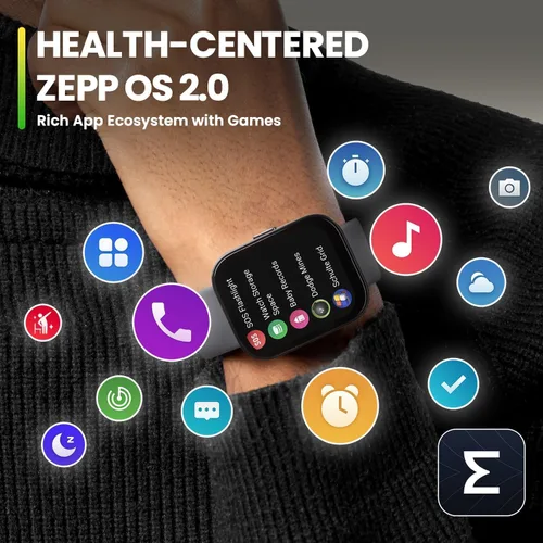 Miniatura 6 de Amazfit Bip 5 - Reloj inteligente de 1.811 in, GPS, Amazon Alexa integrado, llamadas Bluetooth, batería de 10 días, frecuencia cardíaca y VO2 Max