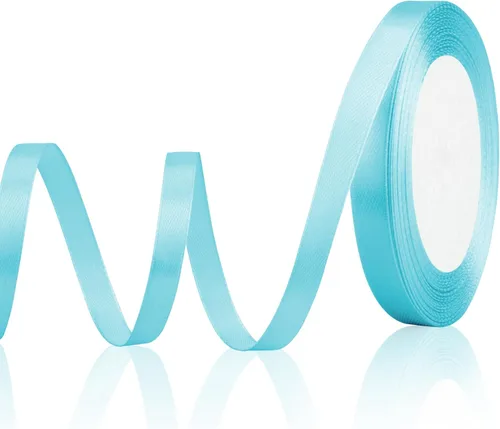 Miniatura 45 de Cinta Azul Real para Envolver Regalos 3/8 Pulgadas 25 Yardas Cinta de Satén Azul Marino Cintas para Baby Shower Invitación Acción de Gracias Costura