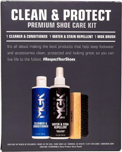 Miniatura 2 de Shoe MGK Kit de cuidado de zapatos Clean & Protect Limpiador y acondicionador de zapatos, repelente al agua y manchas y cepillo
