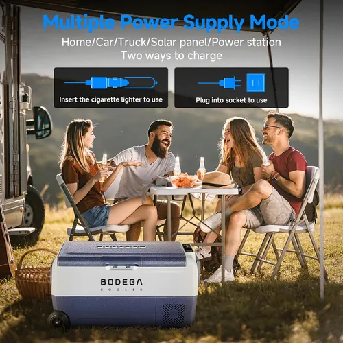 Miniatura 5 de BODEGACOOLER Refrigerador de Coche de 12 Voltios, Congelador Portátil de 38 Cuartos de Galón, Refrigerador para Coche de Doble Zona con Control por