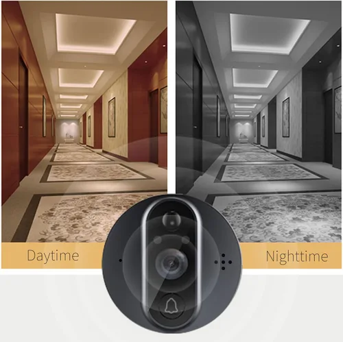 Miniatura 5 de Timbre de video WiFi para apartamento, cámara de mirilla con pantalla LCD de 4.3 pulgadas, 1080P, gran angular de 120°, visión nocturna, detección