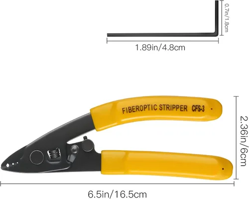 Miniatura 3 de 3 pelacables de fibra óptica CFS-3 con orificios de 3 puertos con mango de 6 pulgadas, llave hexagonal ajustable para chaqueta, amortiguador