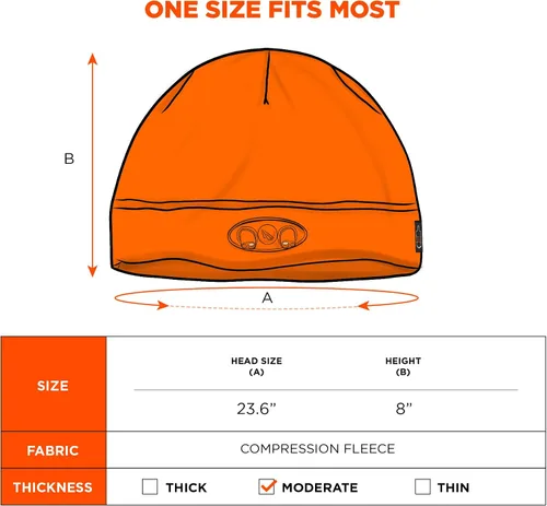Miniatura 6 de Ergodyne Sombrero de invierno para hombre con herramientas de luces LED, fábrica, talla única de EE. UU
