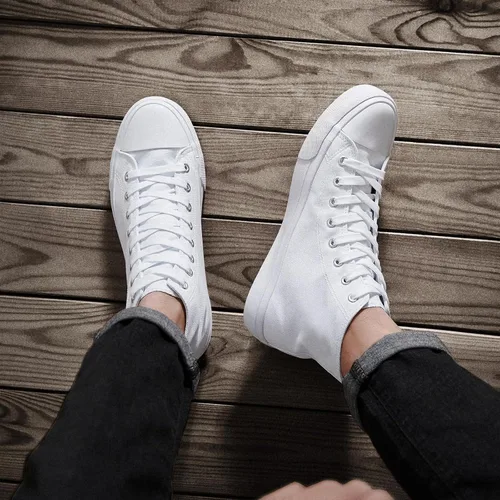 Miniatura 71 de ZGR Tenis de lona para hombre, con cordones, clásicos, casuales, para caminar