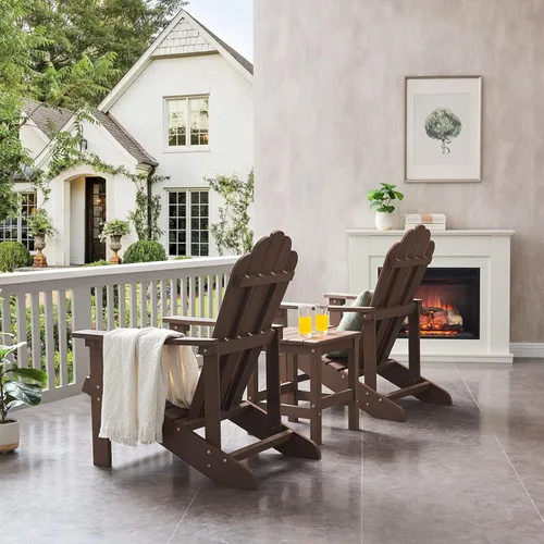 Miniatura 2 de Adirondack - Sillas resistentes a la intemperie, silla de hoguera para patio, sillas de exterior resistentes, sillas de césped, fácil montaje, 350