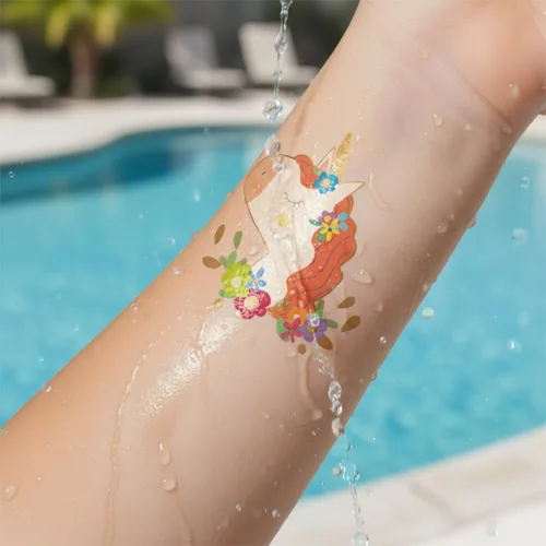 Miniatura 5 de PapaKit Unicorn and Friends - Juego de 36 tatuajes falsos temporales, 18 hojas envueltas individualmente Recompensa de regalo de fiesta
